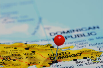 Carte de Santo Domingo en république dominicaine